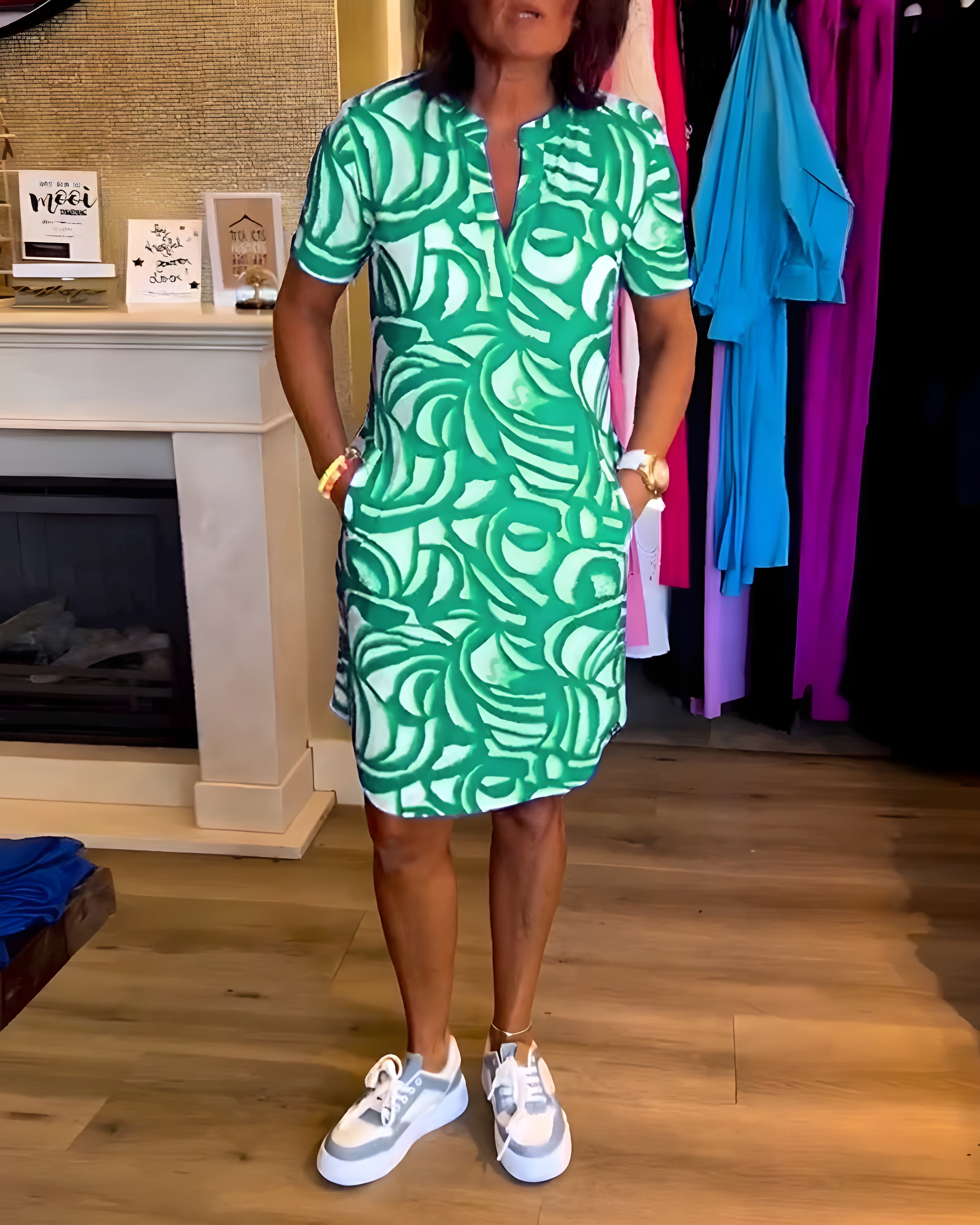 Maria – Dress with short sleeves