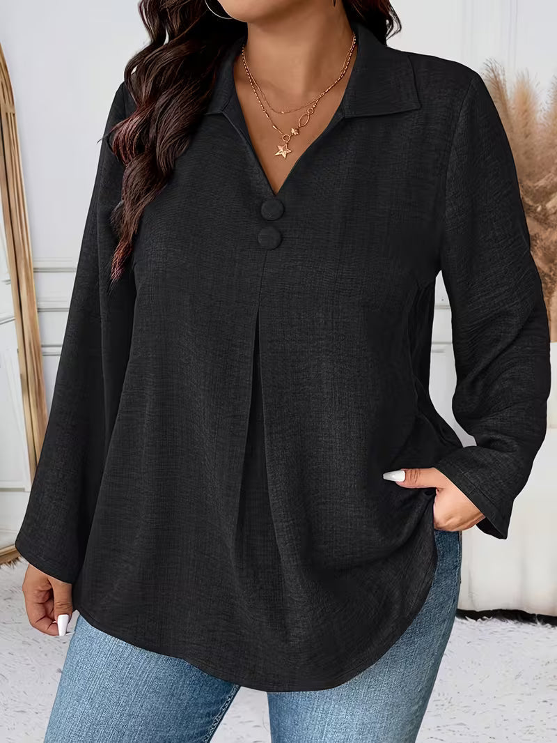 Elmyra - Elegant Button-Down Flowy Shirt