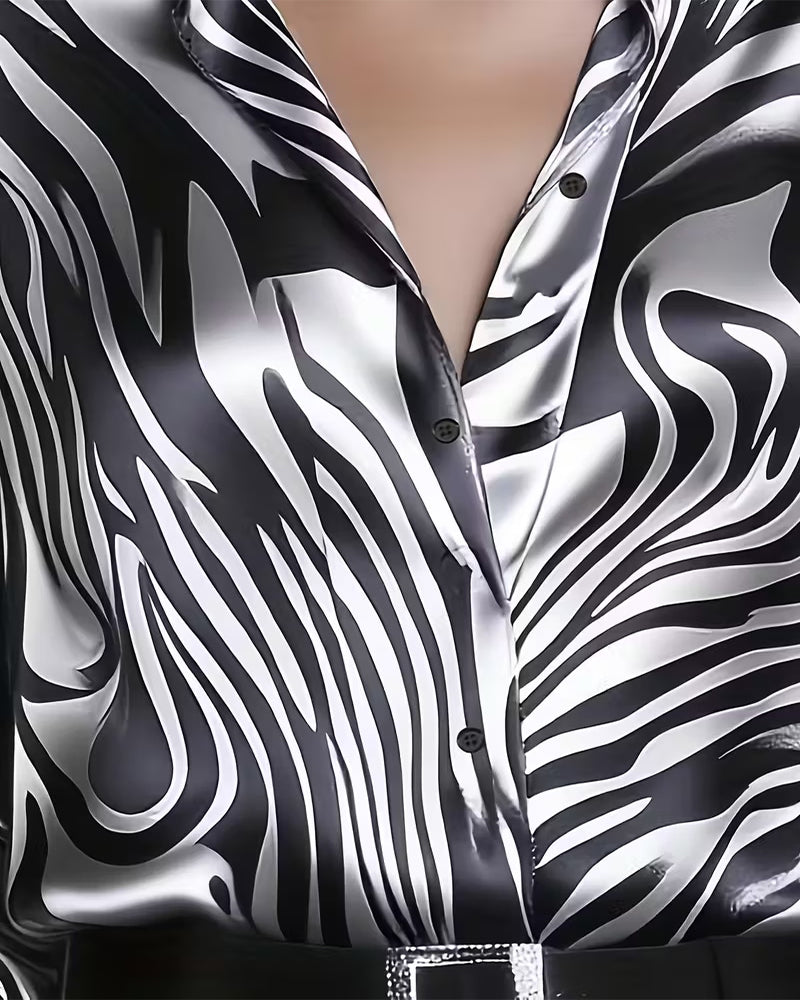 Cylissa - Elegant Printed Shirt for Women