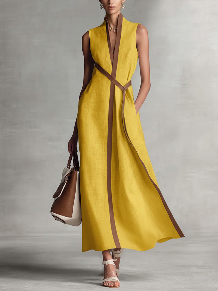 Azyra - Women's Flowy Sleeveless Elegant Cut Wrap Dress