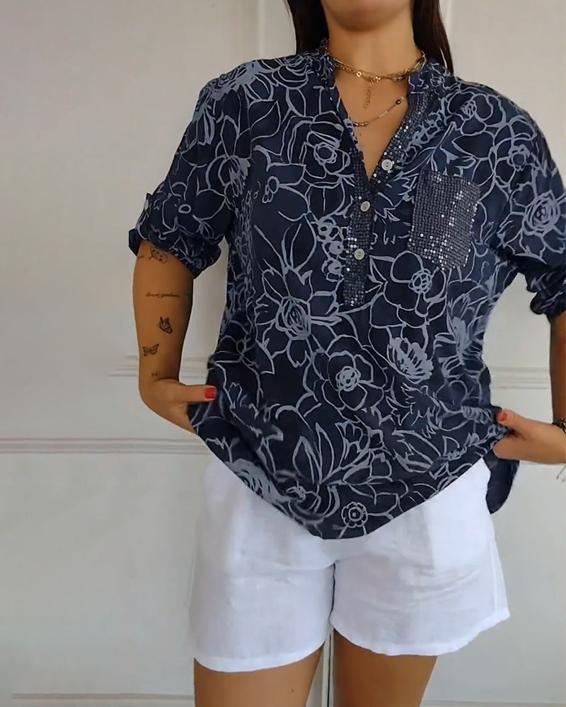 Cassie - Floral print blouse
