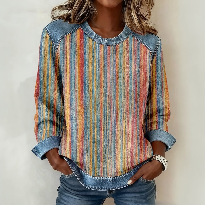 Brisavienne - Colorful Striped Blouse