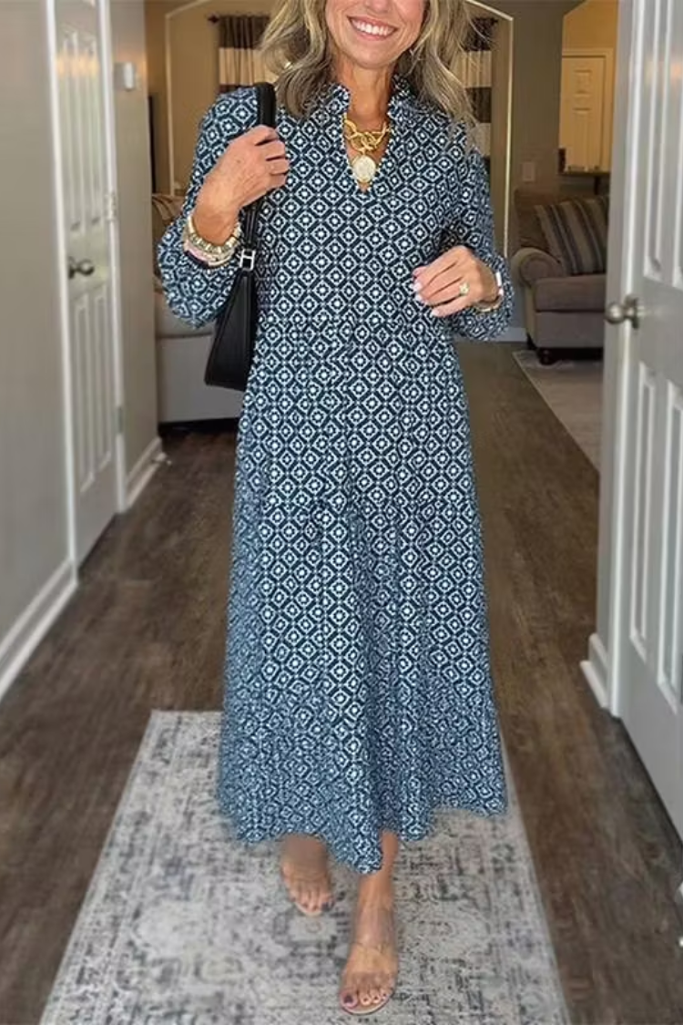 Selene – Print dress with elegance