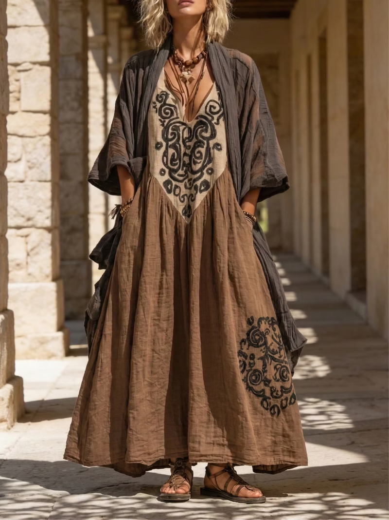 Sienna – Dress with printed details