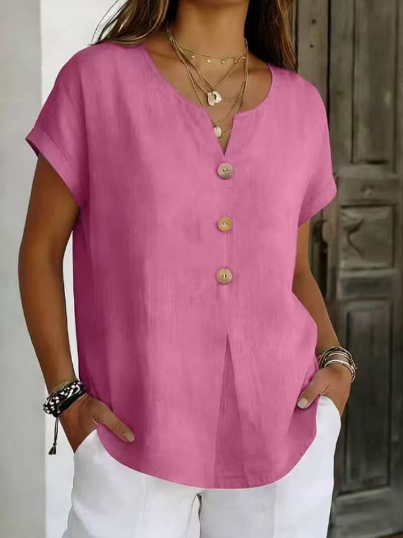 Bianca – Top with decorative button detail