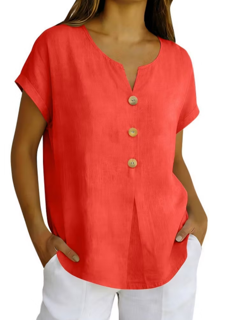 Bianca – Top with decorative button detail