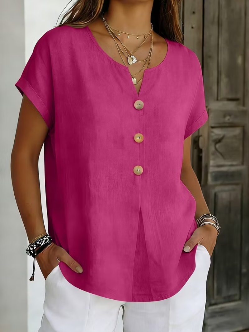 Bianca – Top with decorative button detail