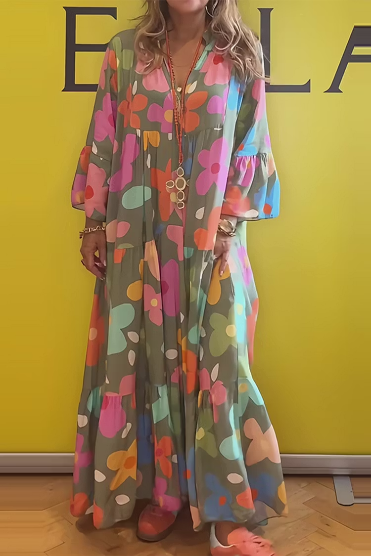 Elara – Dress with floral print