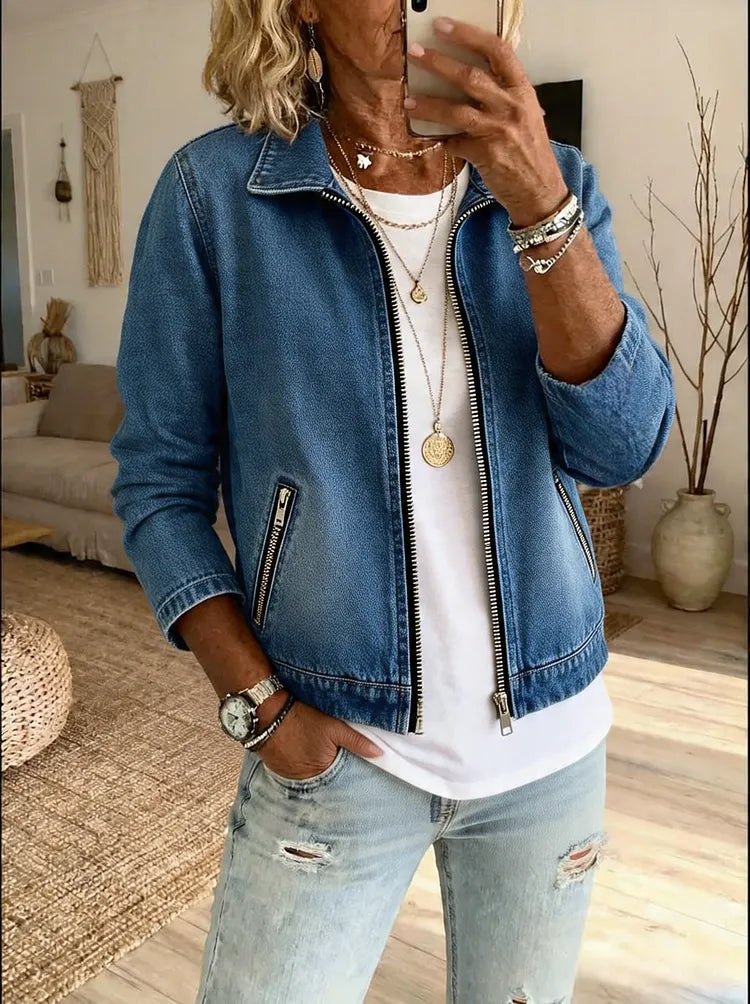 Lena – Jacket with zipper and collar
