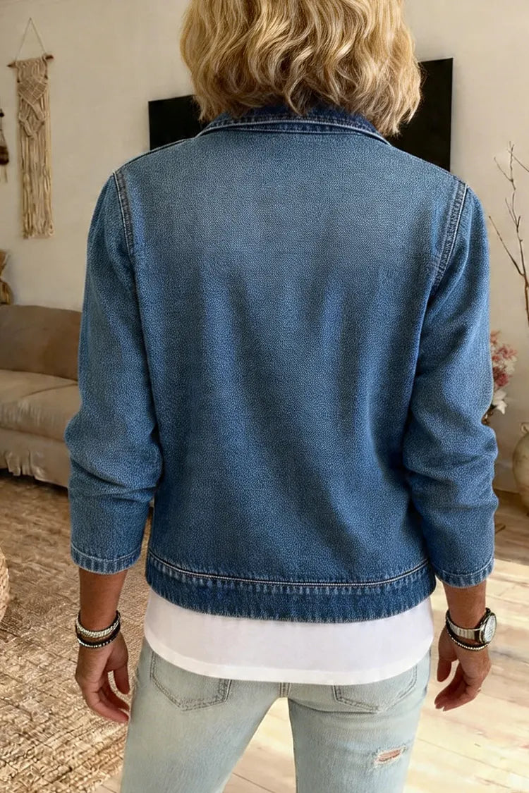 Lena – Jacket with zipper and collar