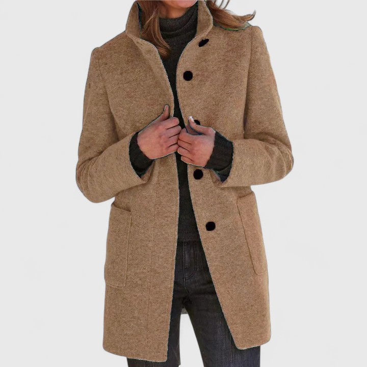 Elena – Classic Wool Blend Coat
