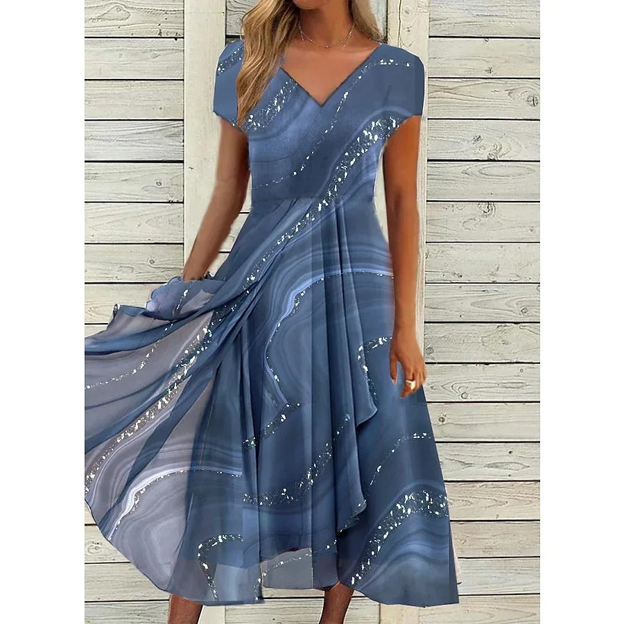 Rosalinde - V-Neck Midi Dress