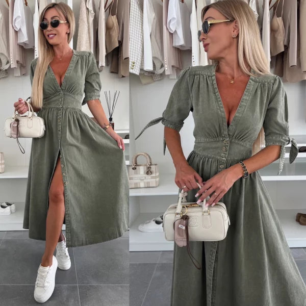 Vera - Radiant Denim Dress