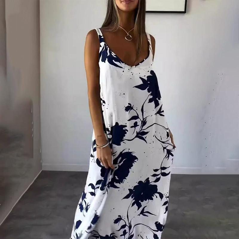Celestia - Women's Sleeveless Floral Cotton Summer Dress