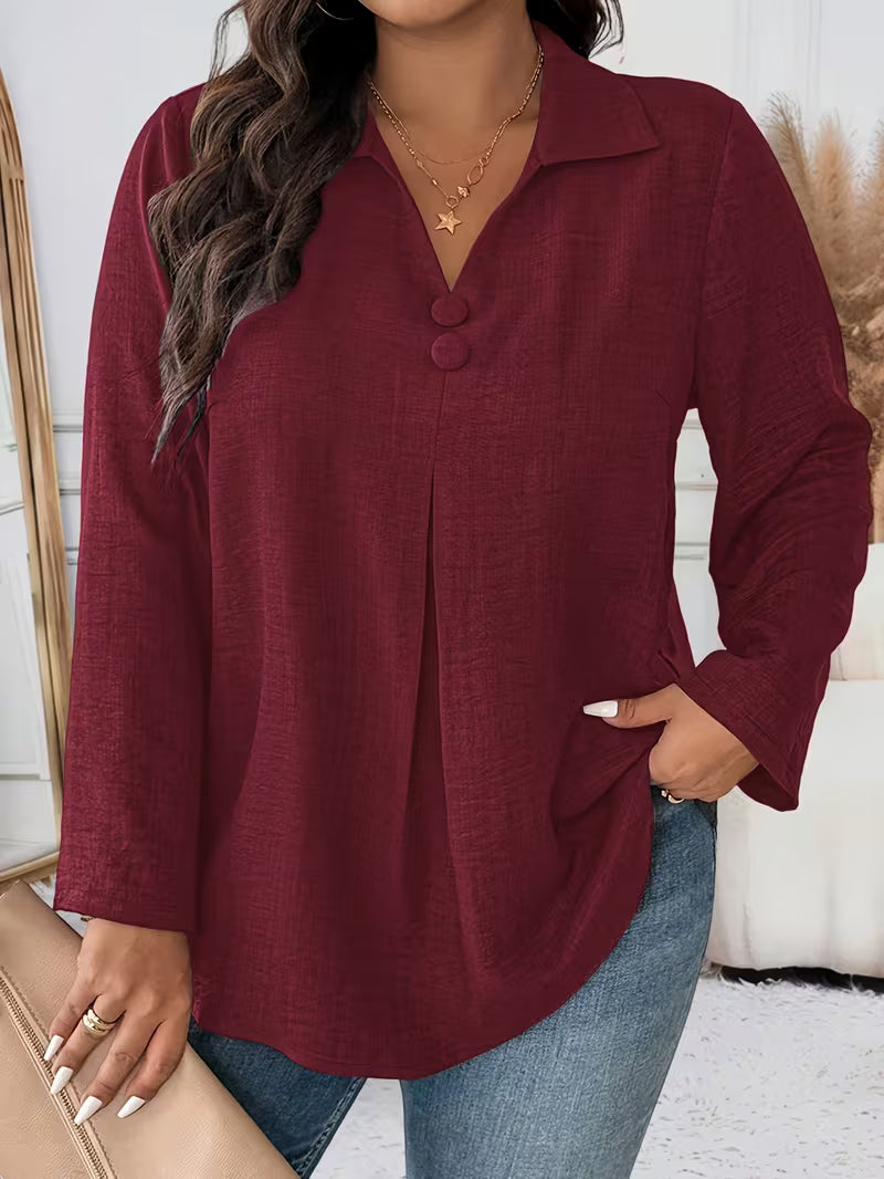 Elmyra - Elegant Button-Down Flowy Shirt