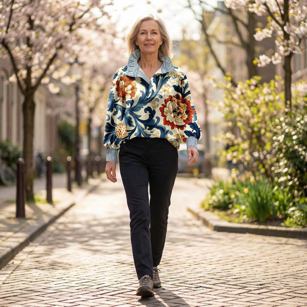 Marvella - Elegant Vintage Floral Blouse