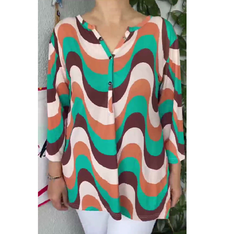 Isavelisse - Women's Summer Short Sleeve T-Shirt with Print
