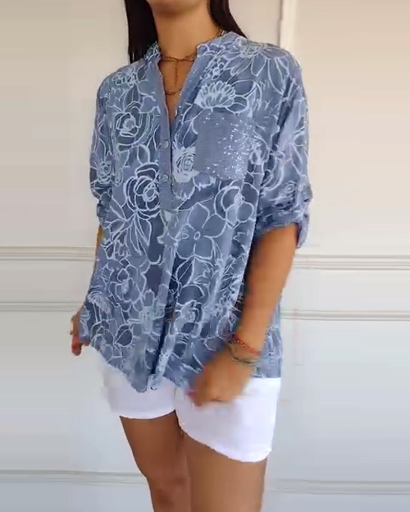 Cassie - Floral print blouse