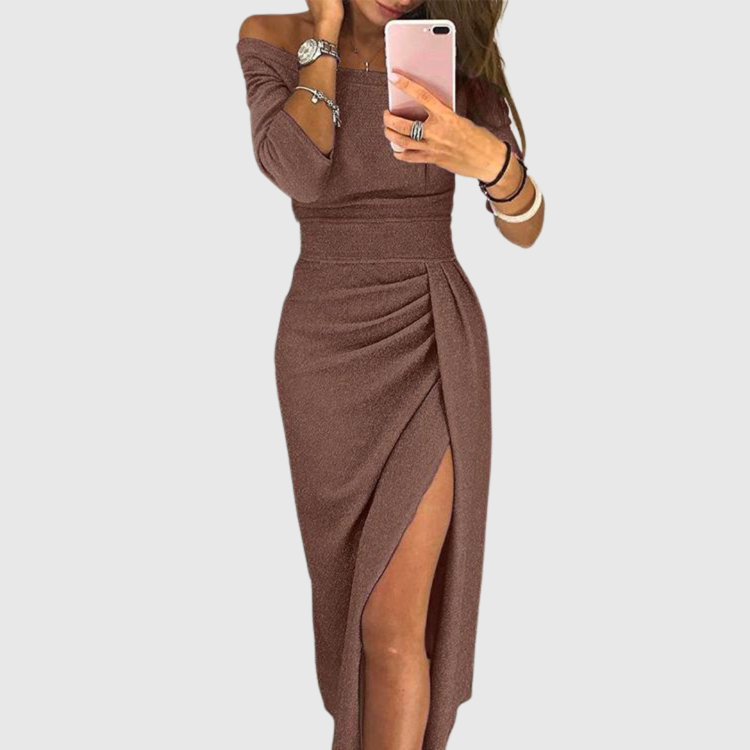 Oravienne - Elegant and Flowing Backless Maxi Dress
