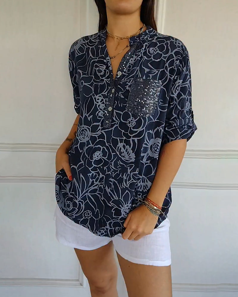 Cassie - Floral print blouse