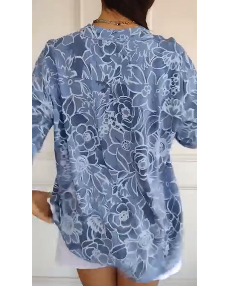 Cassie - Floral print blouse