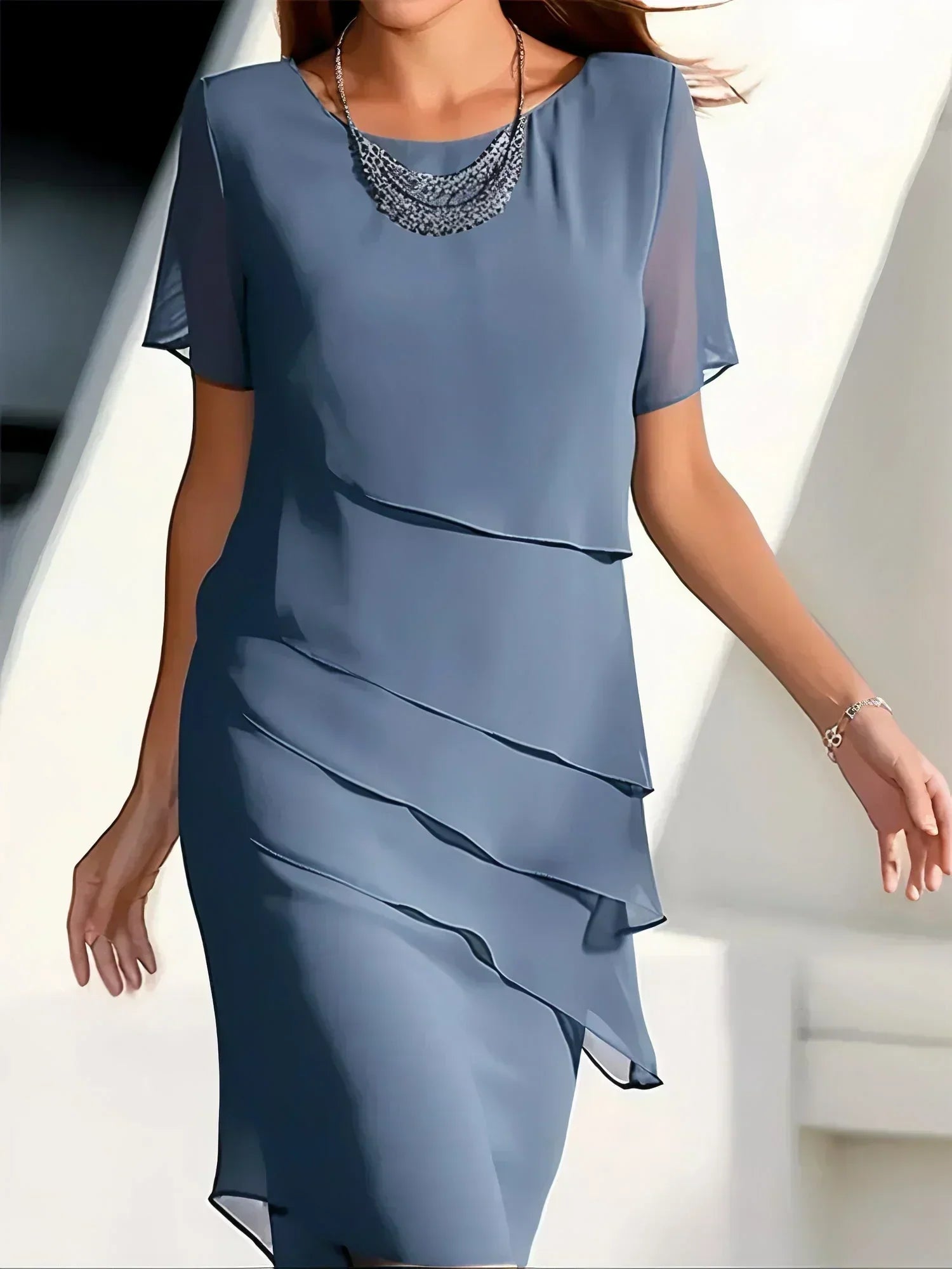 Quitterie - Elegant Dress with Belly Coverage