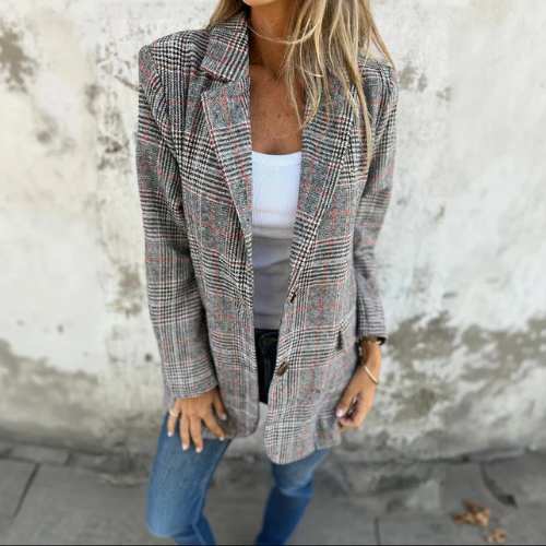 Olivia – Checked blazer with relaxed fit
