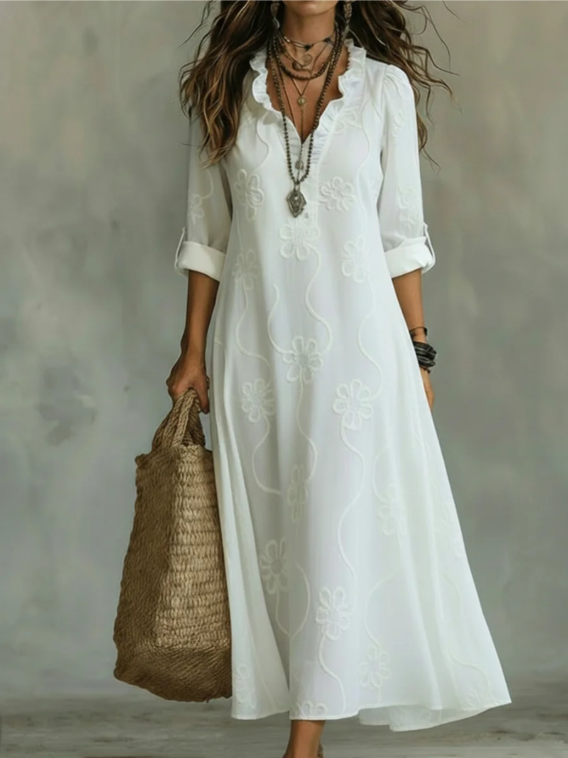 Tessa – Dress with V-Neck