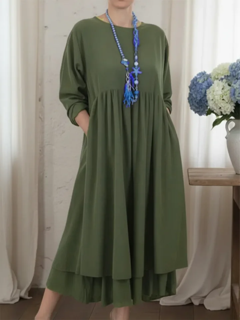 Amelia – Dress with Pleat Detail