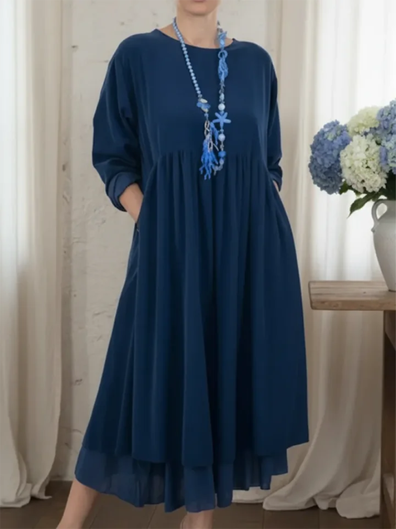 Amelia – Dress with Pleat Detail