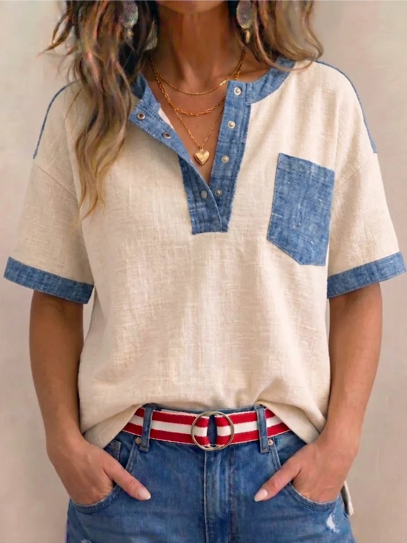 Tessa – Blouse with Button Closure