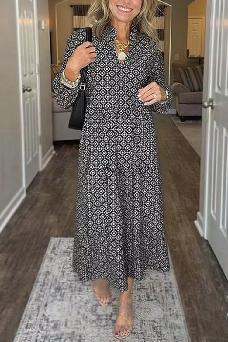 Selene – Print dress with elegance