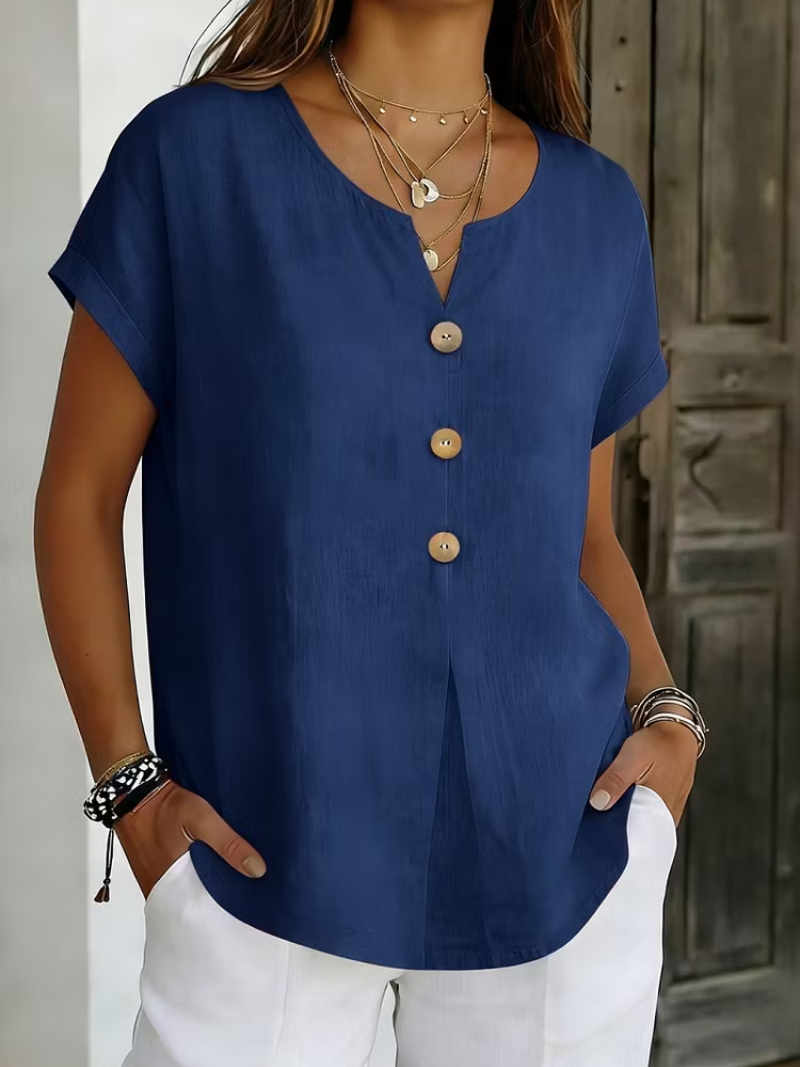 Bianca – Top with decorative button detail