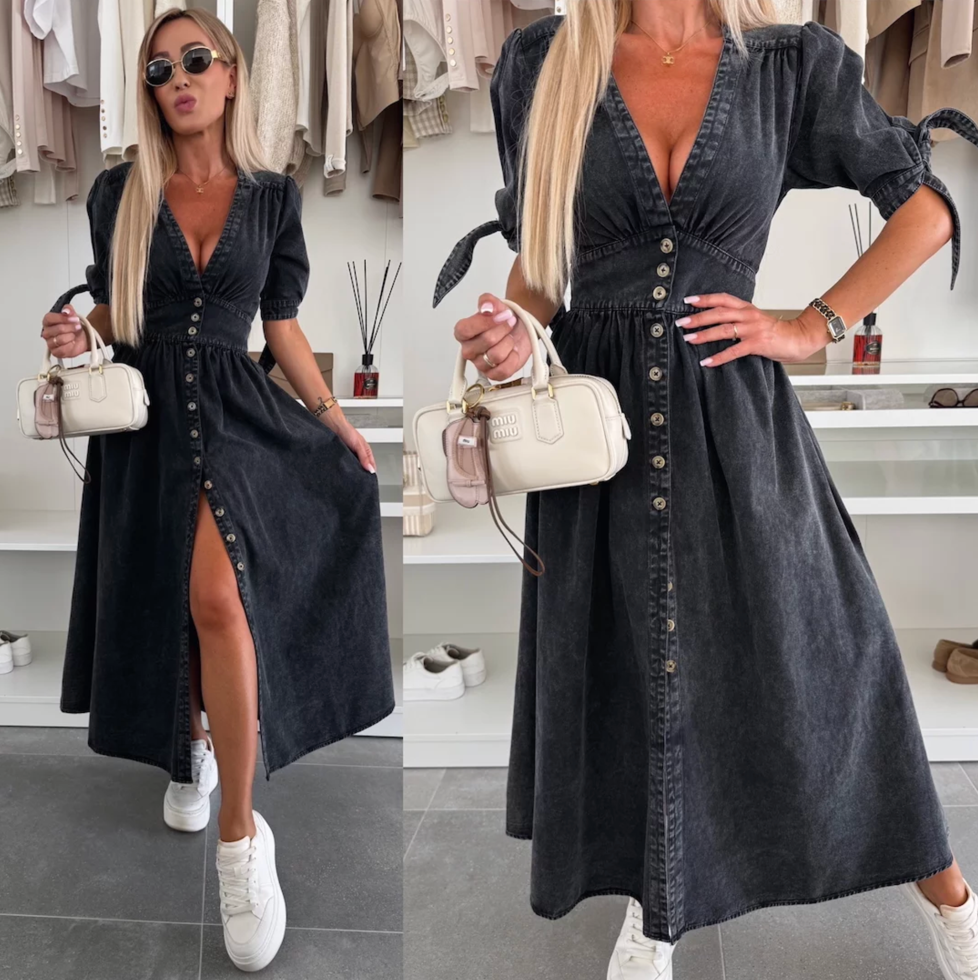 Vera - Radiant Denim Dress