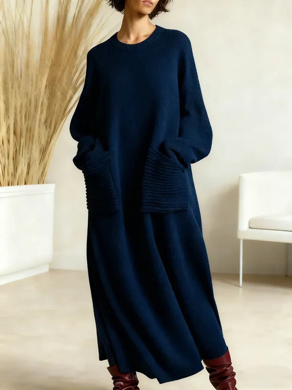 Mila – Knitted Dress with Pockets
