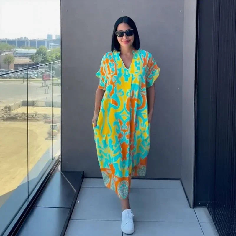 Elena – Dress with V-neck