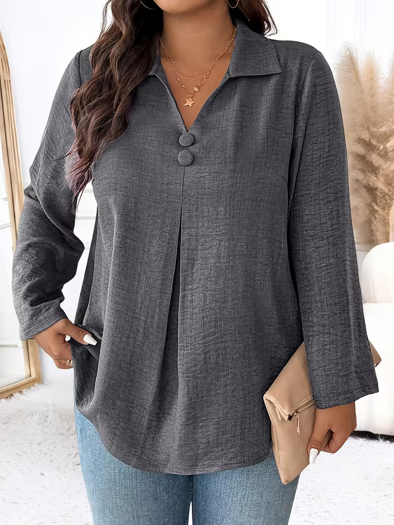 Elmyra - Elegant Button-Down Flowy Shirt