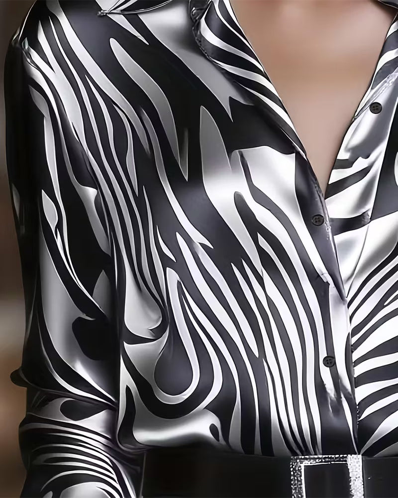 Cylissa - Elegant Printed Shirt for Women