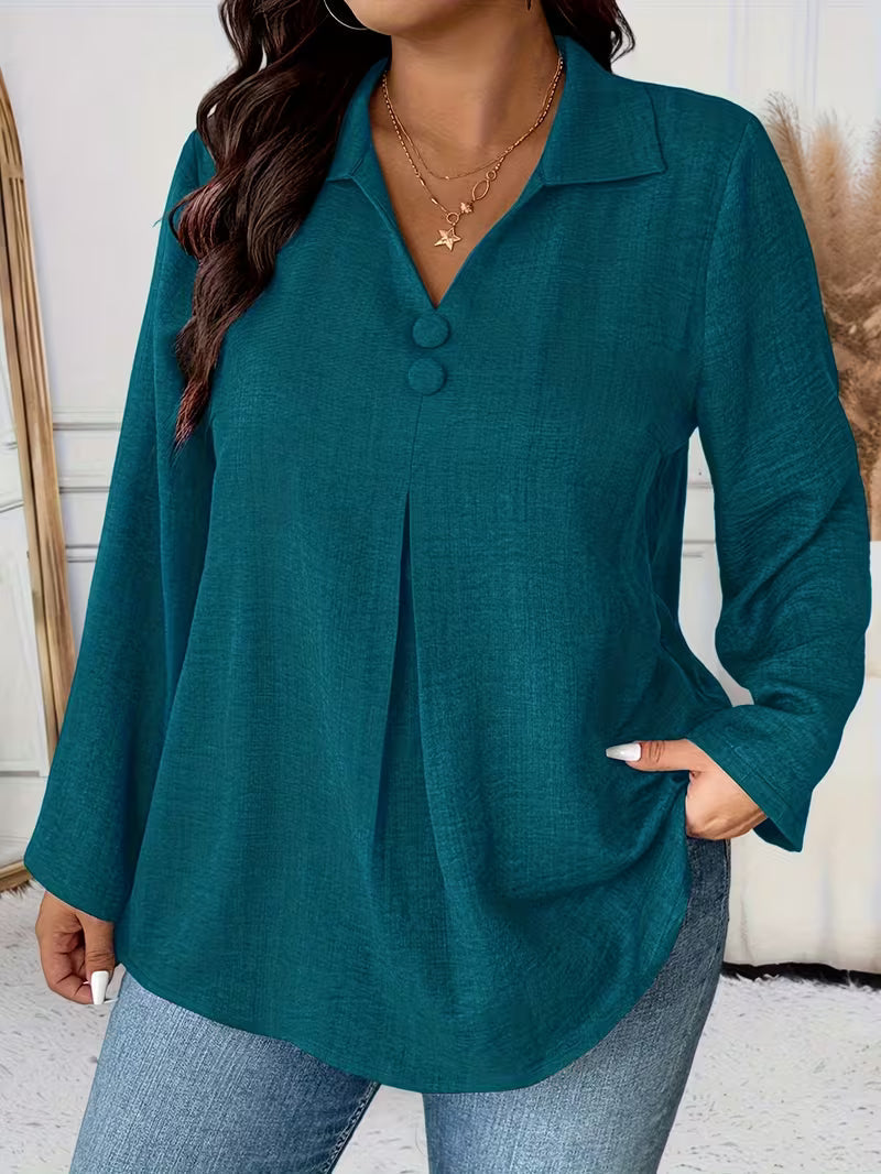 Elmyra - Elegant Button-Down Flowy Shirt