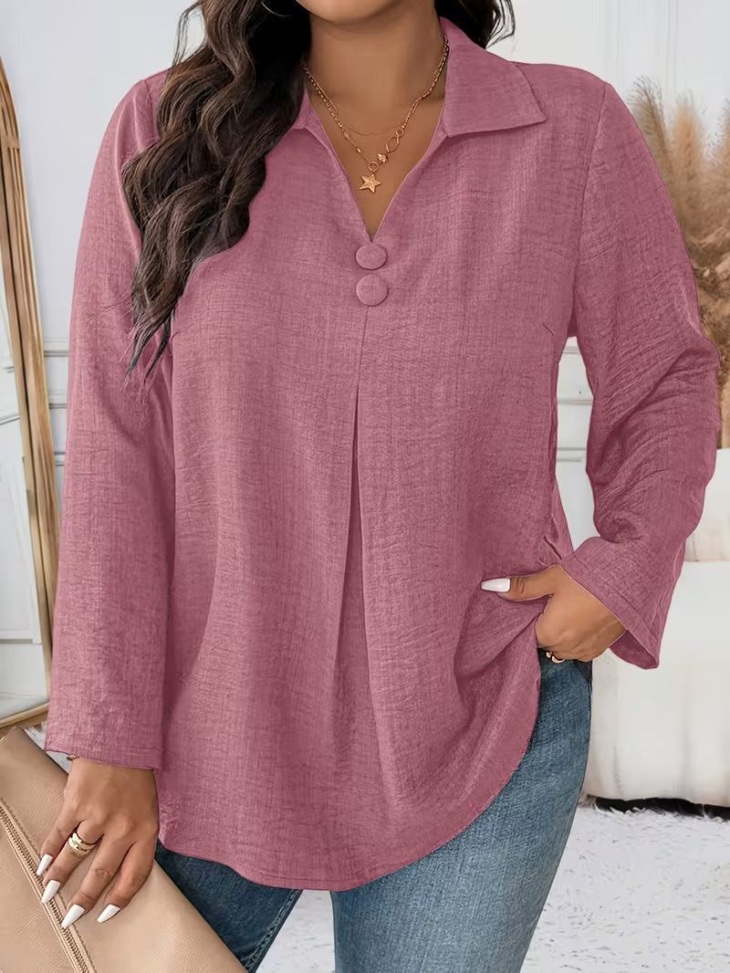 Elmyra - Elegant Button-Down Flowy Shirt