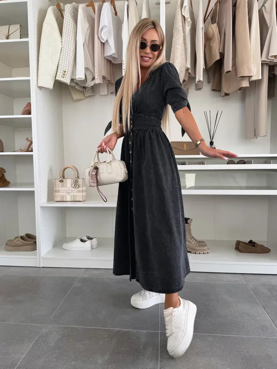 Vera - Radiant Denim Dress