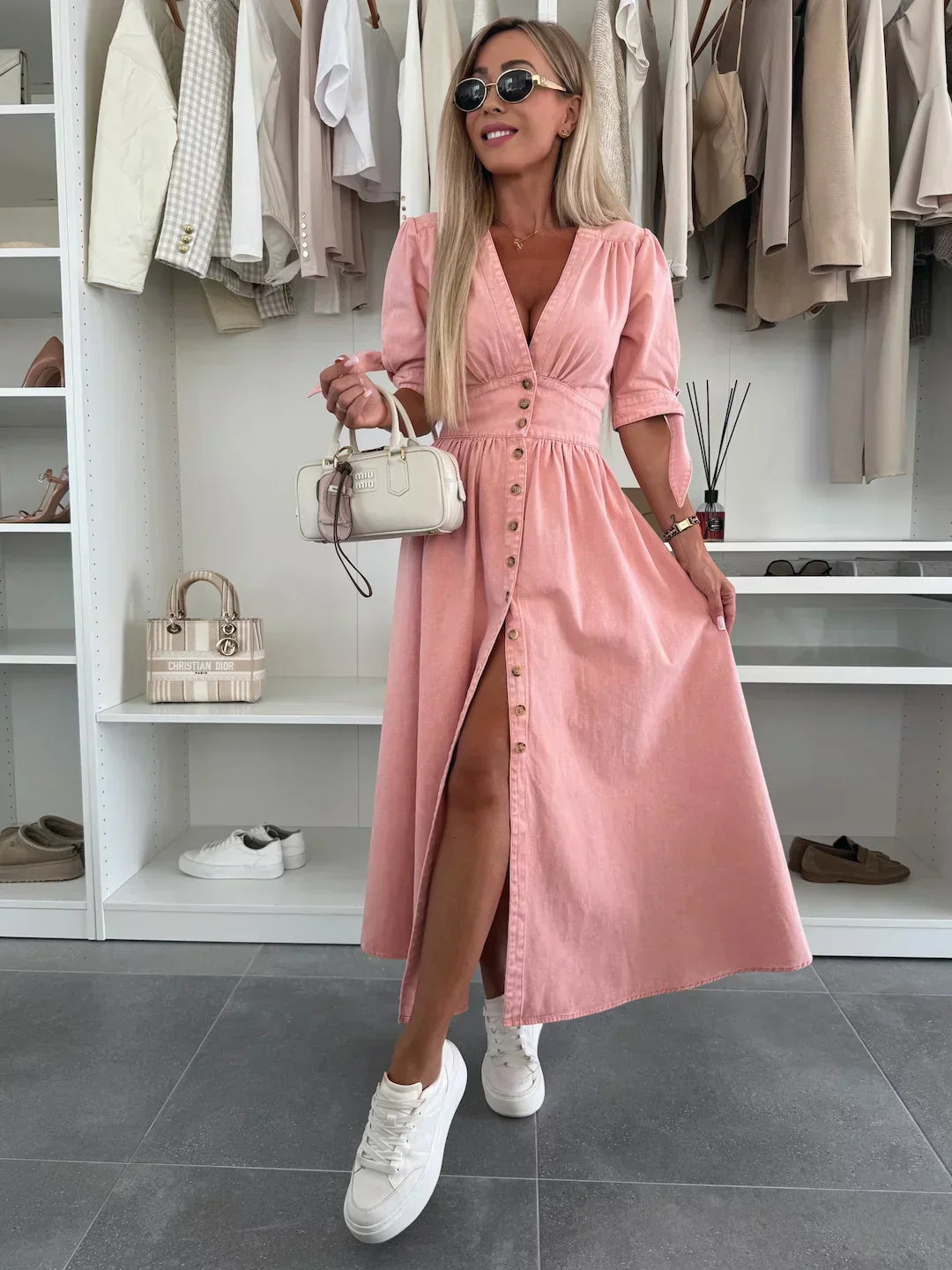 Vera - Radiant Denim Dress