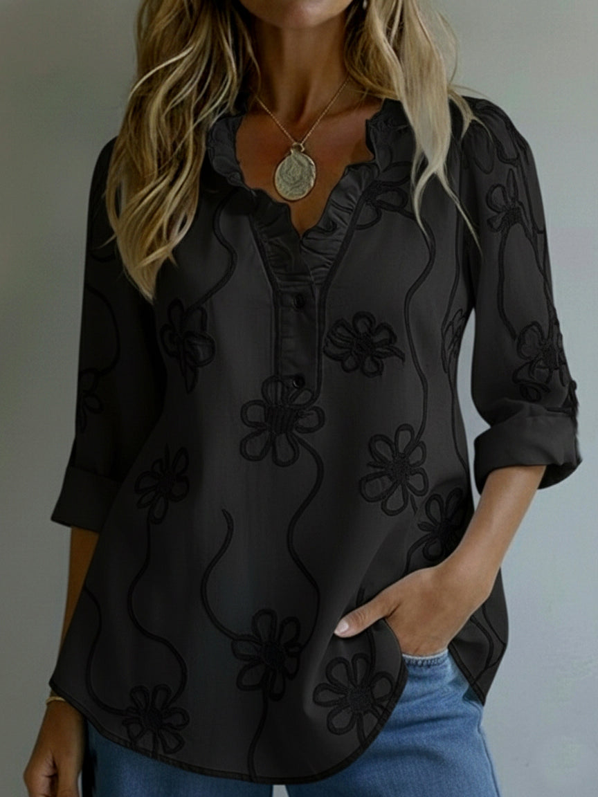 Belora - Floral Elegance Spring Shirt