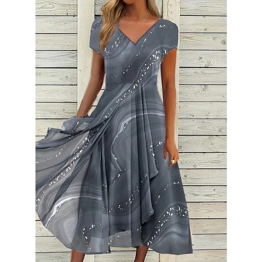 Rosalinde - V-Neck Midi Dress