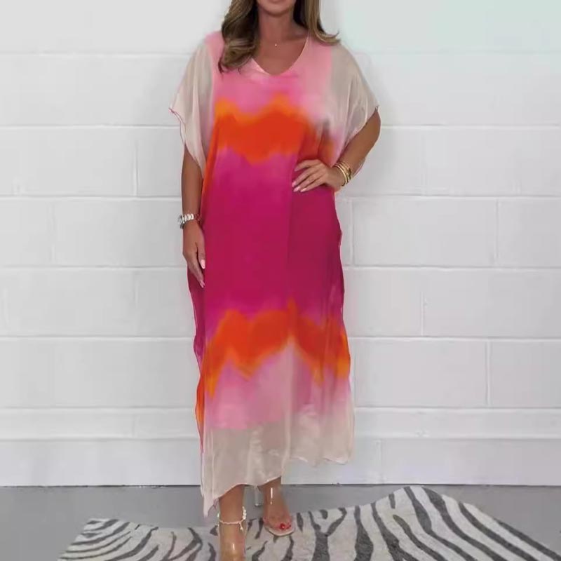 Magalie - Women's Dip Dye Chiffon Dress