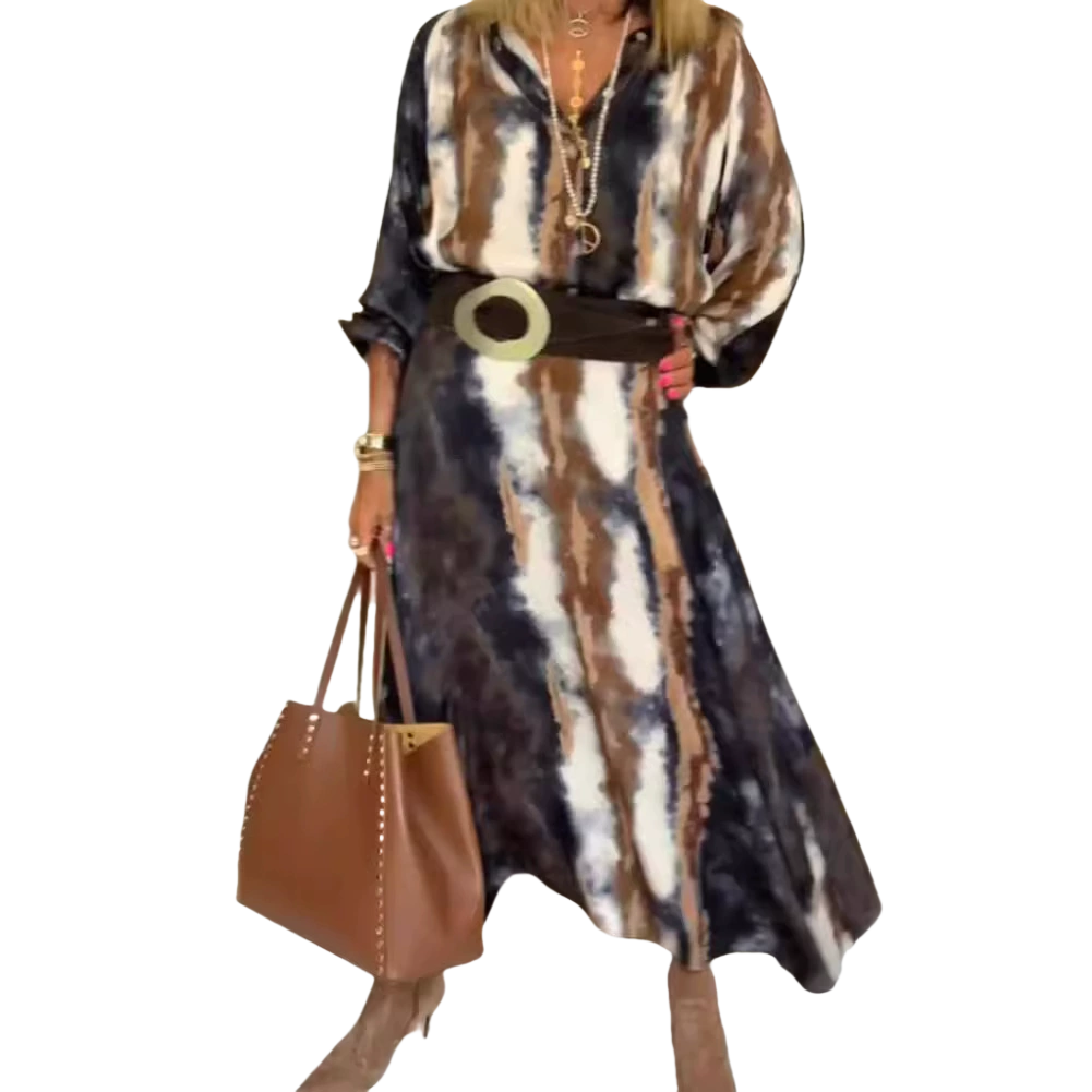 Selma - Elegant Tie &amp; Dye Long Dress